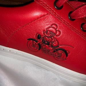 New Coach X Disney Mickey Red Porter Sneakers 7.5